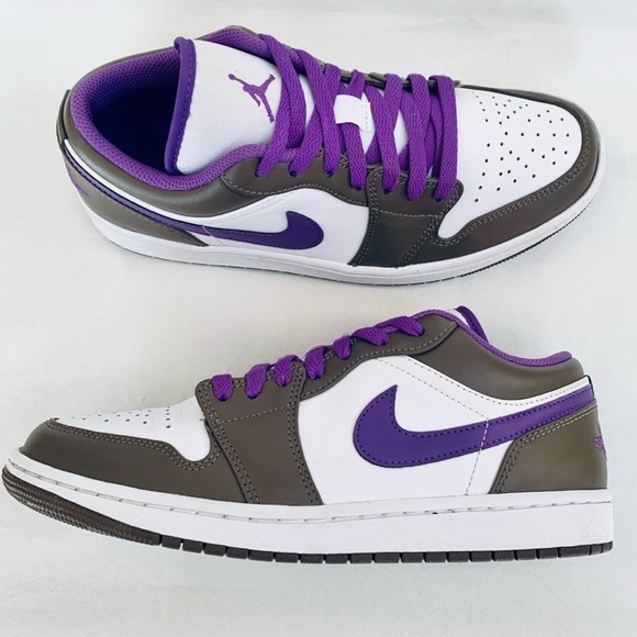 Jordan 1 Low ‘Purple Mocha Sneakers - Picture 9 of 11
